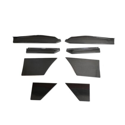 Aggressive dry carbon fiber side skirts on Nissan 400Z (RZ34)