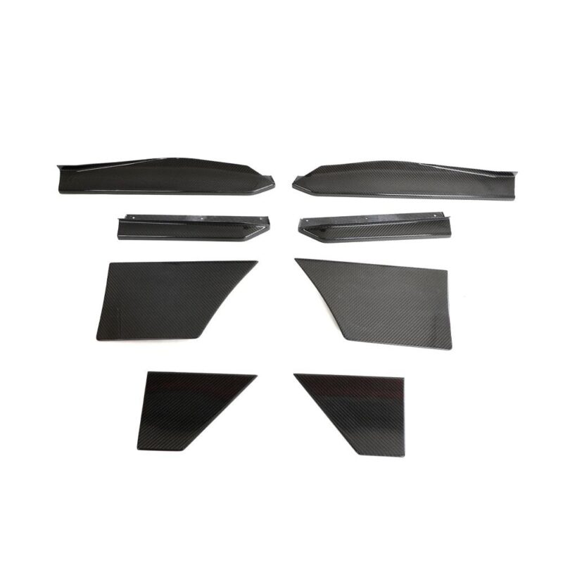 Aggressive dry carbon fiber side skirts on Nissan 400Z (RZ34)