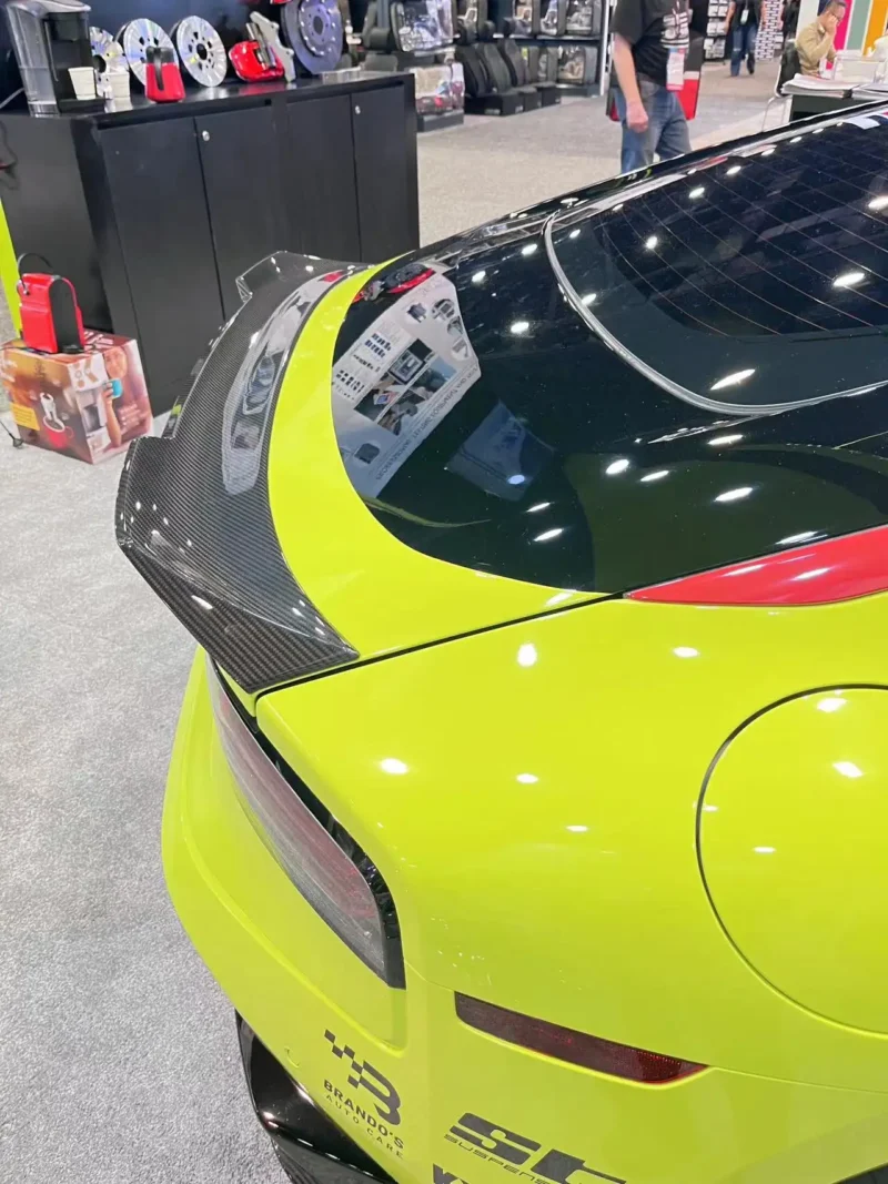 nstalled Nissan 400Z (RZ34) dry carbon fiber spoiler